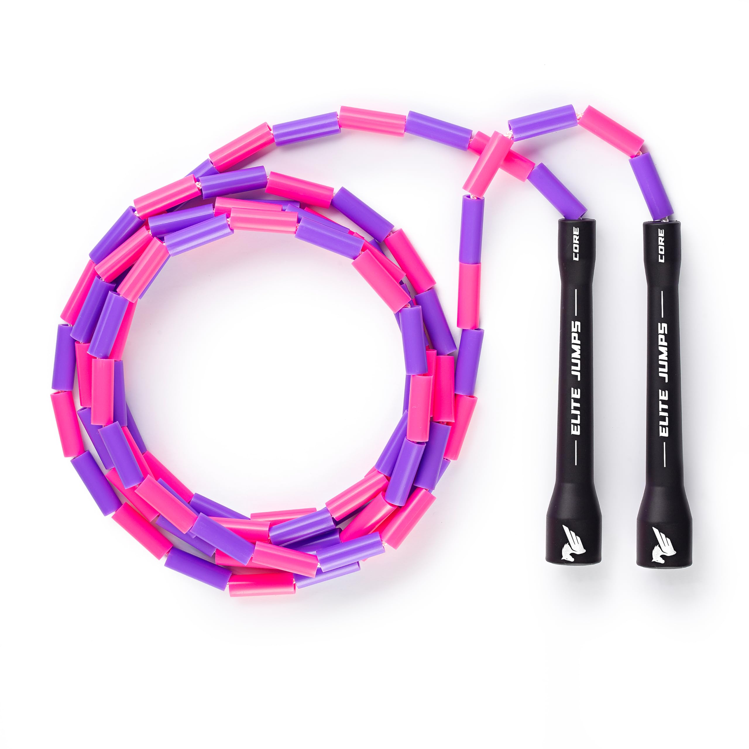 Beaded Kids Exercise Jump Rope - Segmented Skipping Rope for Kids - Durable Shatterproof Outdoor Beads - Light Weight and Tangle Free Exercise Training - Easily Adjustable Kids Jump Rope for Fitness