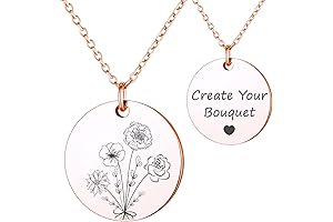 Personalized Birth Month Flower Necklace: A Cherished Keepsake for Loved Ones