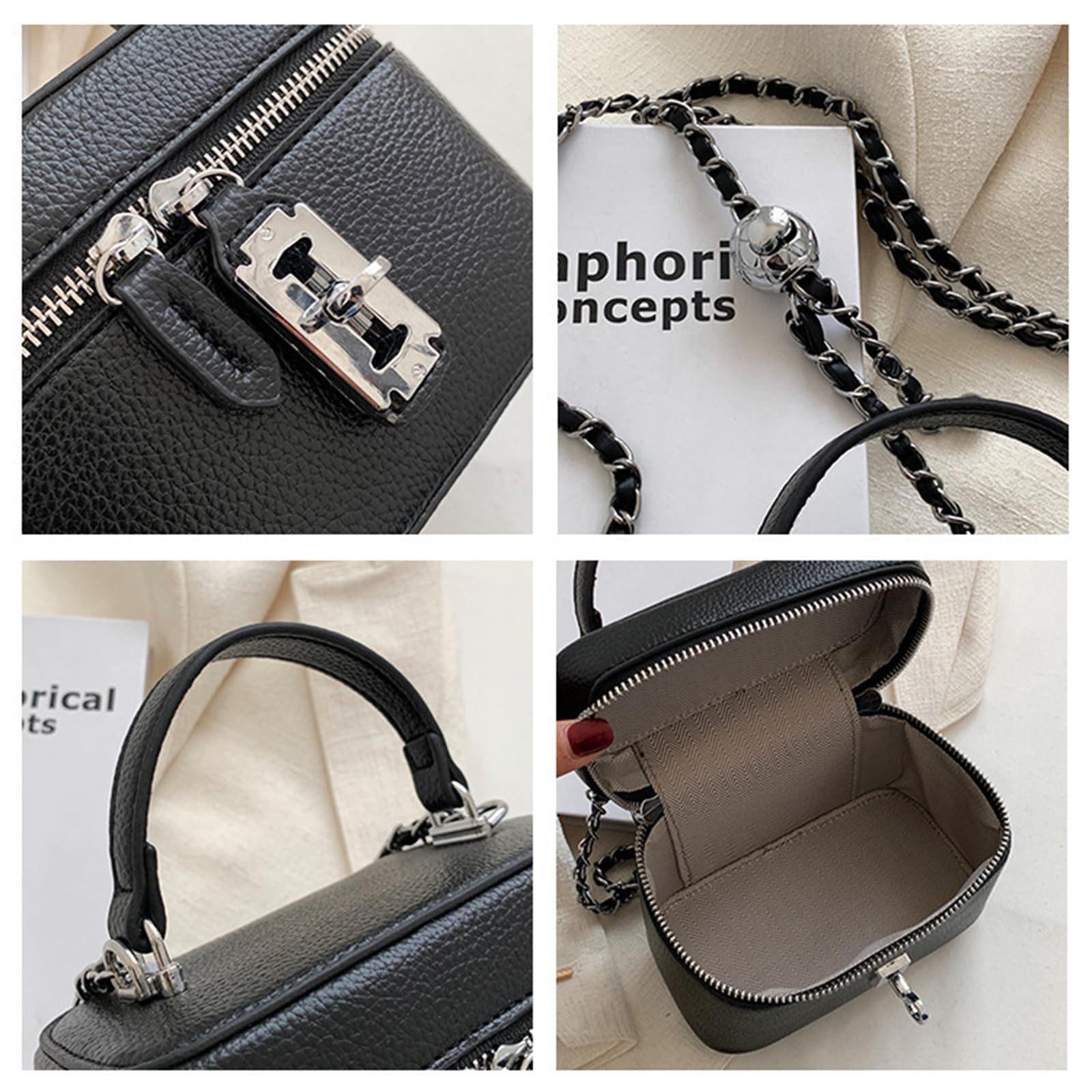 Umhängetasche Kettentasche, Stilvolle Umhängetasche, Vielseitige Handtasche Für Pendler-cremeweiß