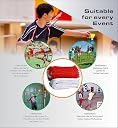 Victory Badminton Net | Pickle Ball Net and Tennis Net for Outdoor, Indoor or Badminton Sports, Nylon, Super Special Quality Badminton Net (RED) gallery image