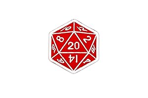 20 Sided Dice Embroidered Patch for Iron-On/Sew-On or Hook Backing - Polygon Masterwork