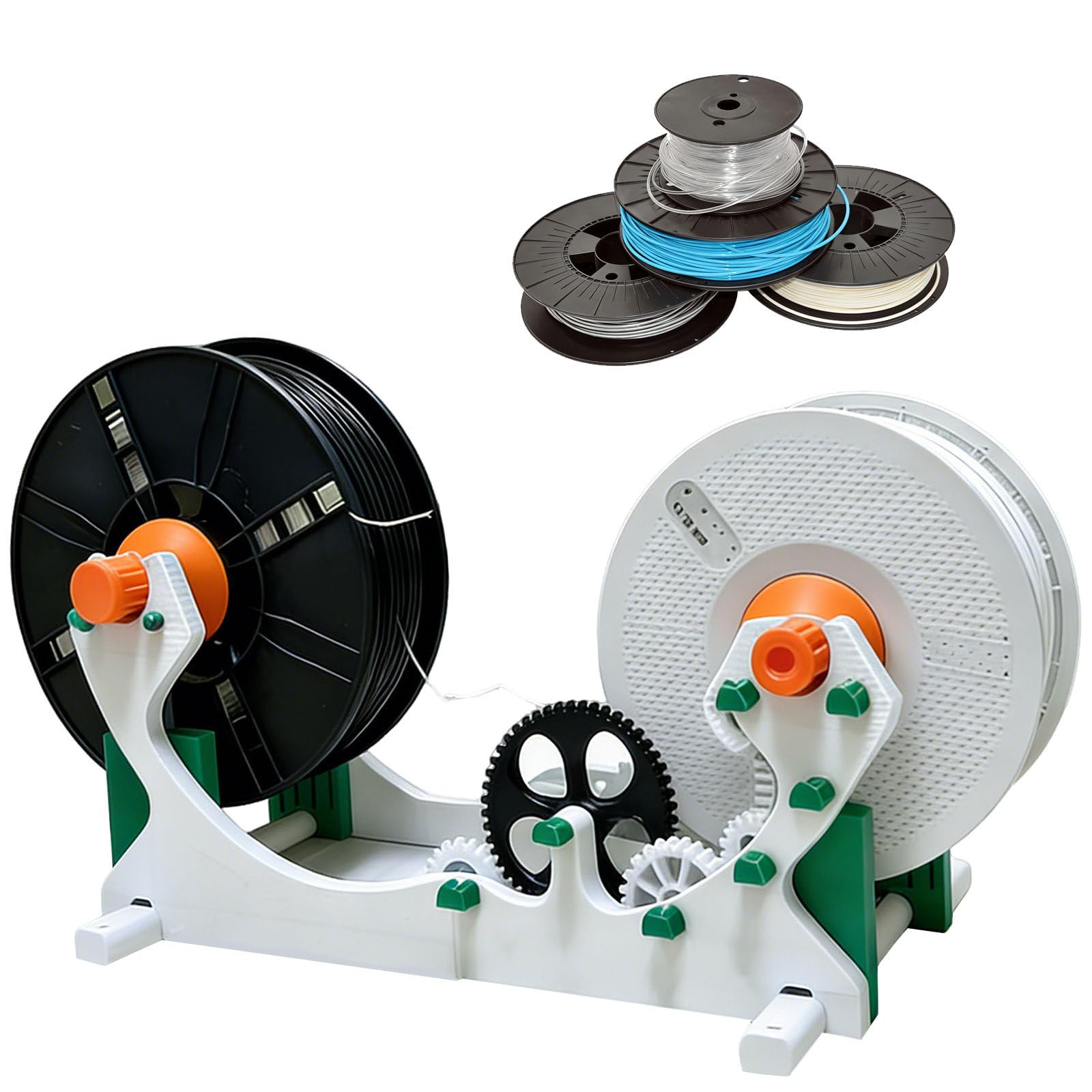 ERSINIAN Electric Spool Rewinder, 3D Filament Respooler for 1kg Spools/Universal Wire, Smart Start and Stop, For 3D Printing Enthusiasts, Welders, Textile Artists
