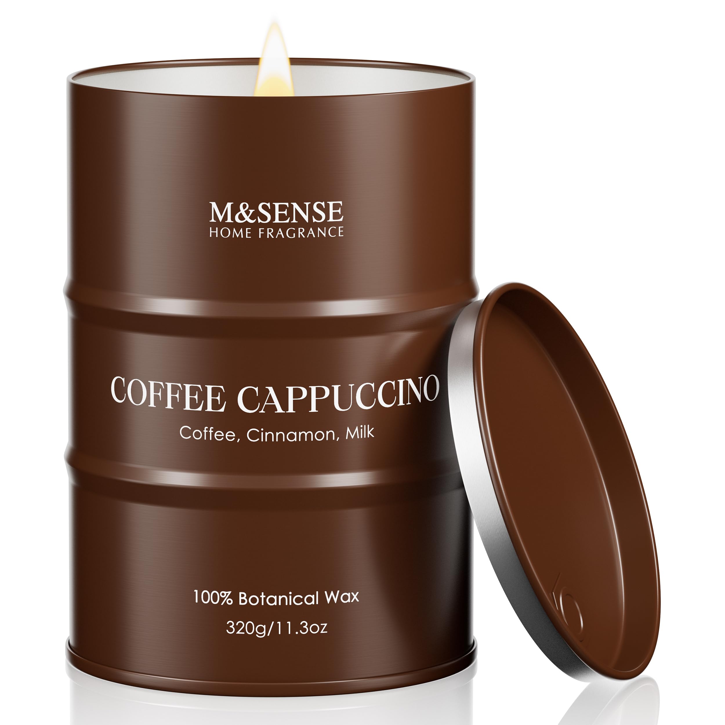 M&amp;SENSE Coffee Cappuccino Scented Candles, 11.3oz
