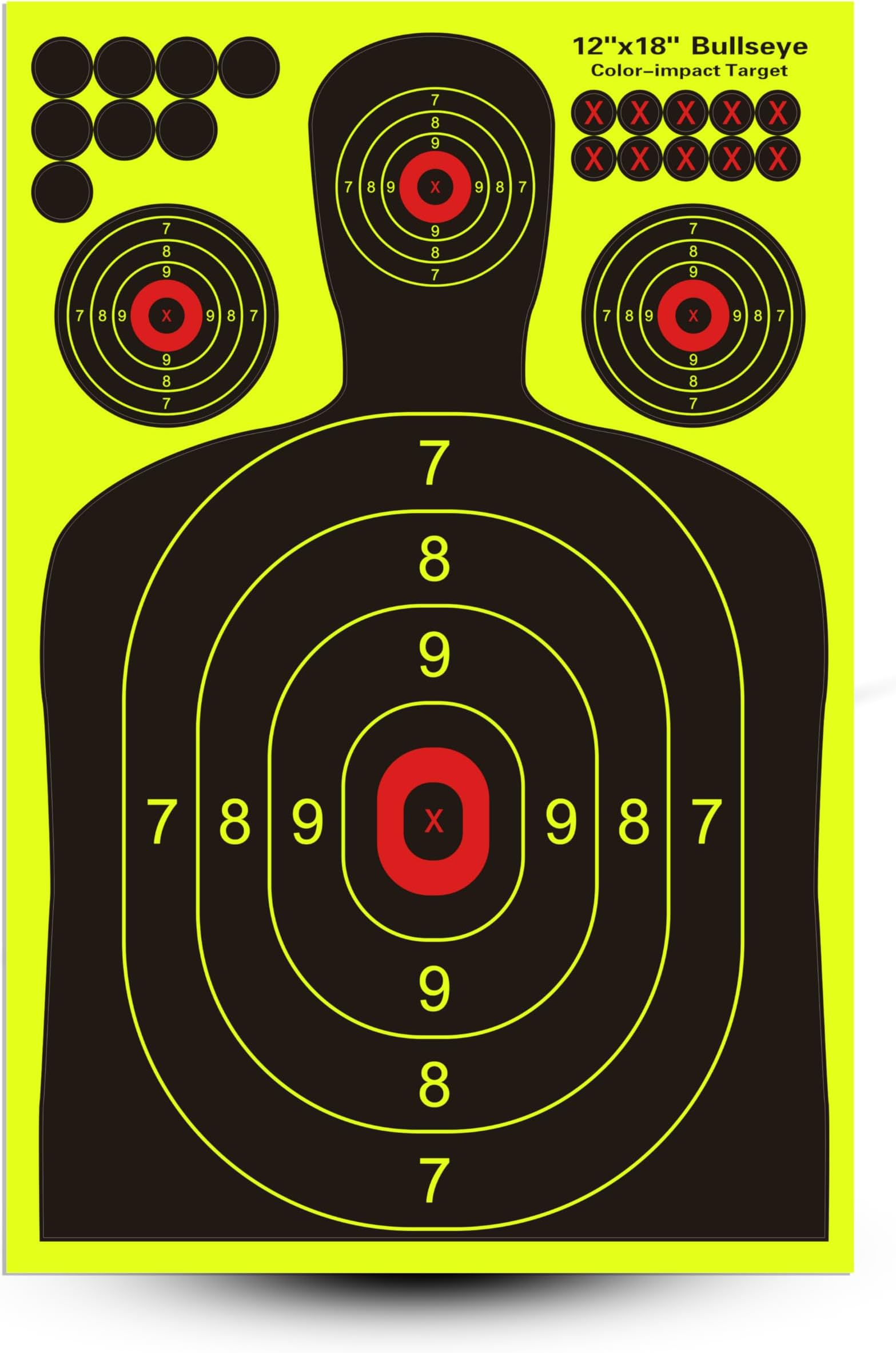 18x12 Inch Shooting Targets - Adhesive Splatter Reactive Paper - Visual Feedback for Gun, Rifle, BB Gun, Recurve Bow, Slingshot - Outdoor Sports, Gun Enthusiasts