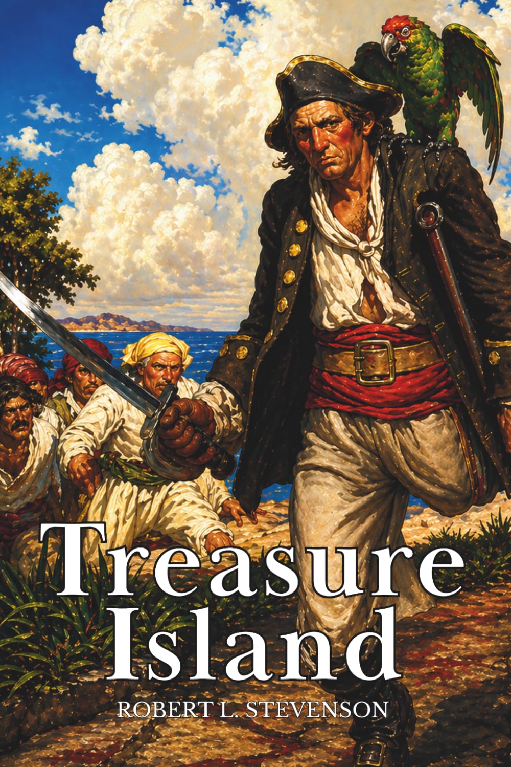 Treasure Island: A Classic Pirate Adventure of Treasure, Betrayal, and Survival on the High Seas ~ Illustrated