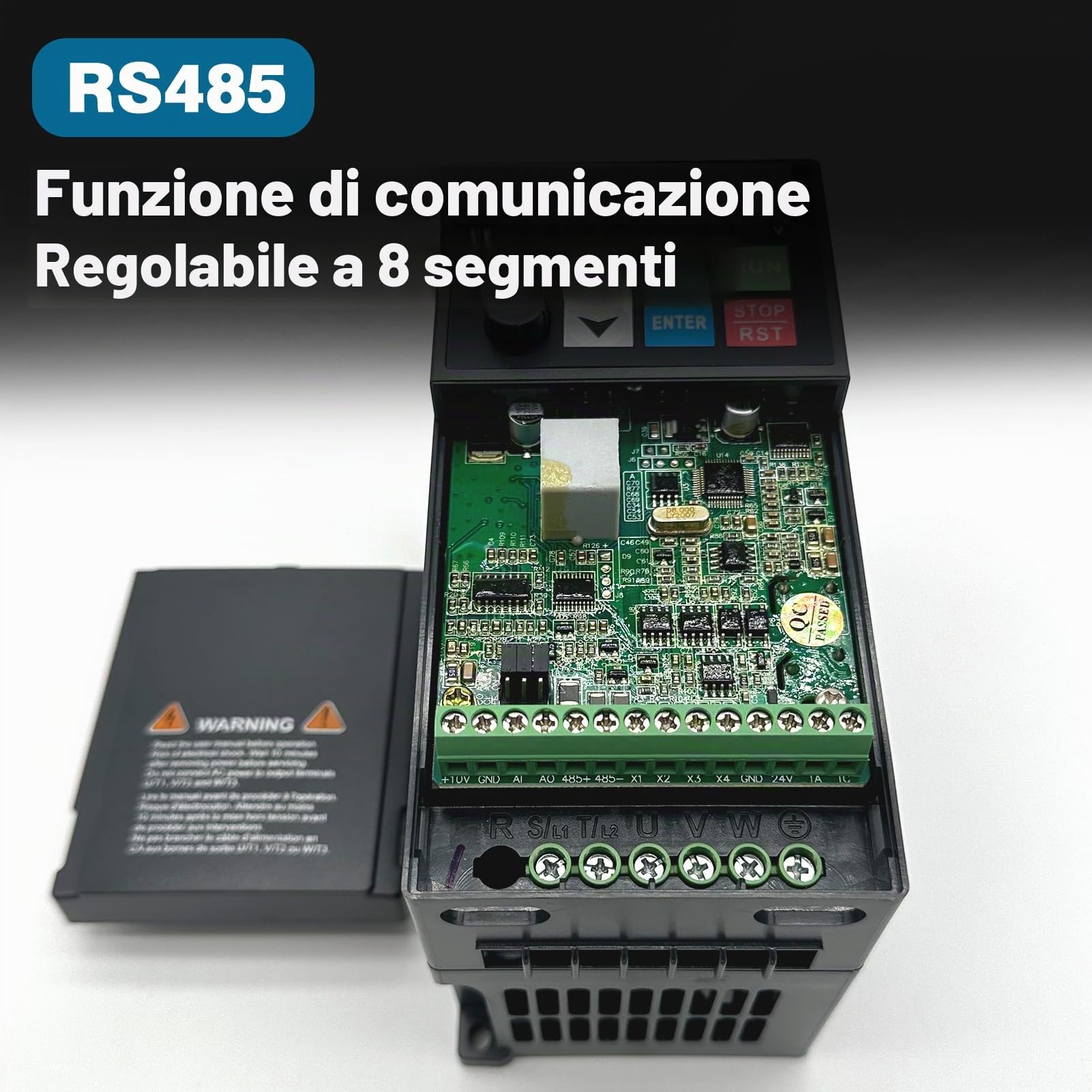 Inverter di Frequenza,220V Inverter di Frequenza VFD 2.2kW,Ingresso Monofase 220V e Uscita Trifase per Regolazione Velocità Motore