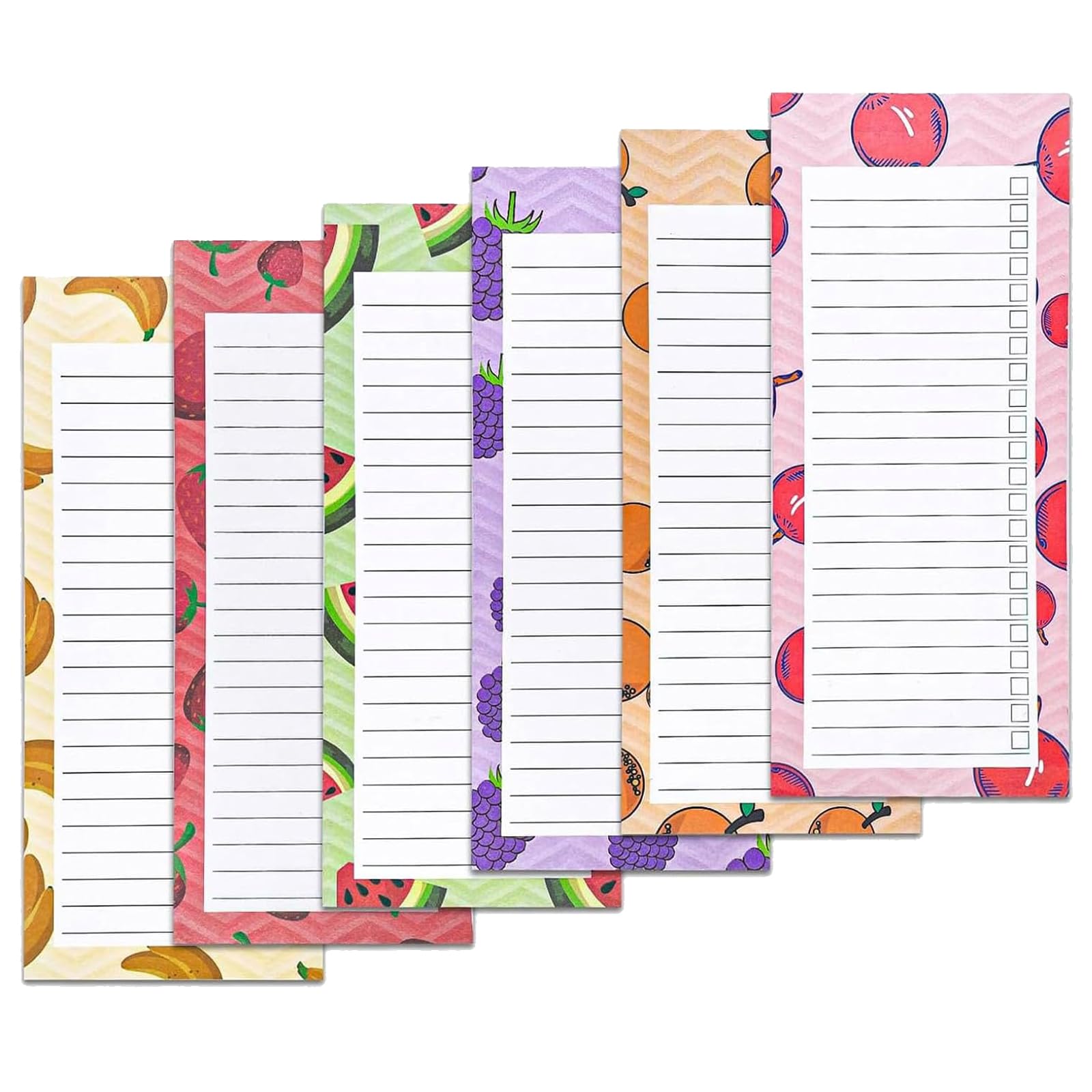 Bloc-Notes Magnétiques,6 Packs Blocs-Notes Avec Aimant,Bloc-Liste