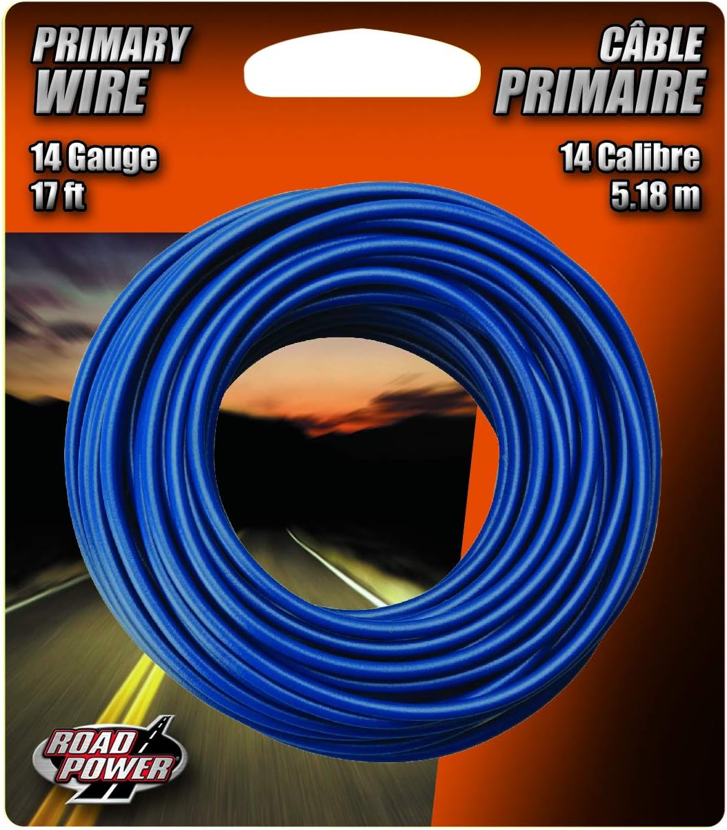 Coleman Cable 14-1-12 14-Gauge 17-Foot Automotive Copper Wire, Blue