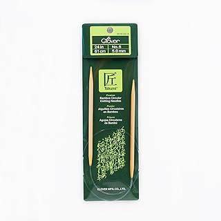 Clover 3016/24-8 Takumi Bamboo Circular 24-Inch Knitting Needles, Size 8
