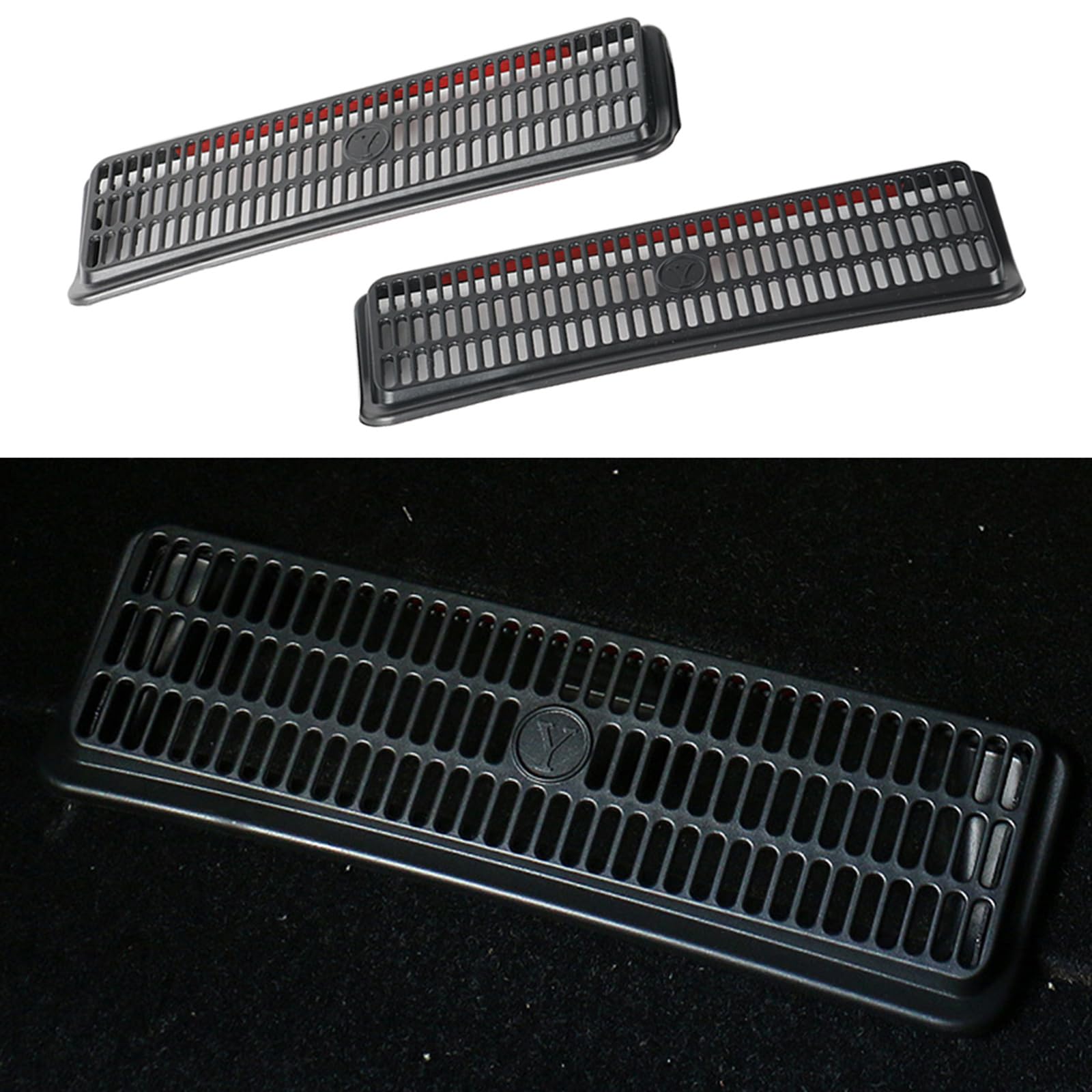 KipalmKipalm Under Seat Air Vent Cover for Model Y Rear Vent Backseat Air Outlet Cover Tesla Interior Accessories (Set of 2)