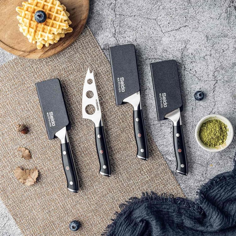 Seido Knives Shujin 4-Piece Charcuterie & Cheese Knife Set – Master Every Slice & Spread with Precision Elegance