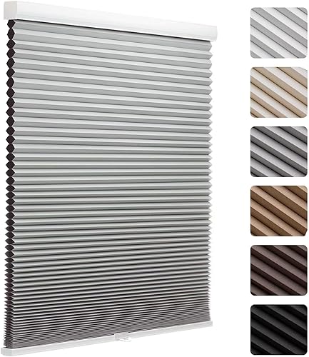 MYshade Persianas celulares opacas, sin cordón, persianas para ventanas, persianas para ventanas, persianas de panal para ventanas de interior