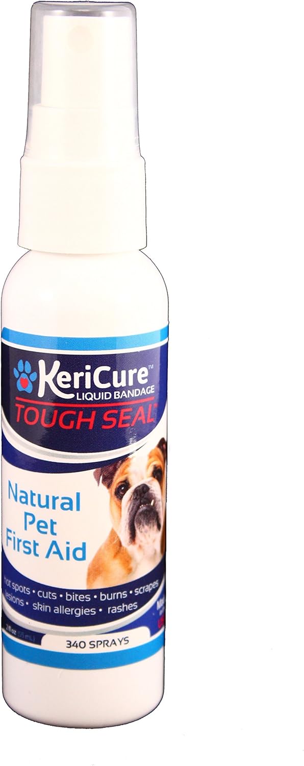 Tough Seal Pet Liquid Bandage Spray for Dogs & Cats – 2oz Calming Wound Care Protection, Protects Cuts and Scratches – Safe if Licked, String-Free Dog Wound Spray