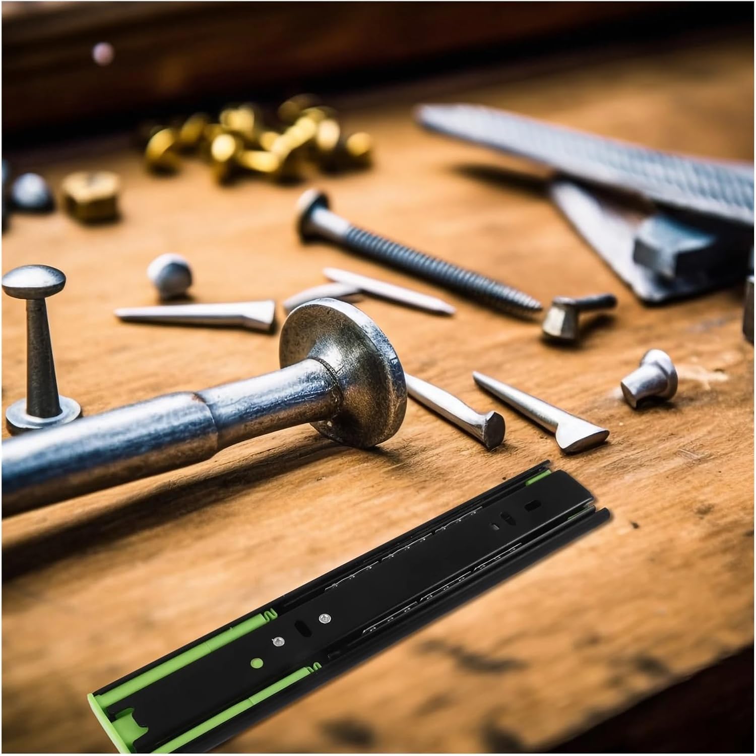 Heavy Duty Drawer Slides Buffer Track Guide Shelf Drawer Rails Glides Slides Bottom Mount 10Inch Smooth Ball Bearing