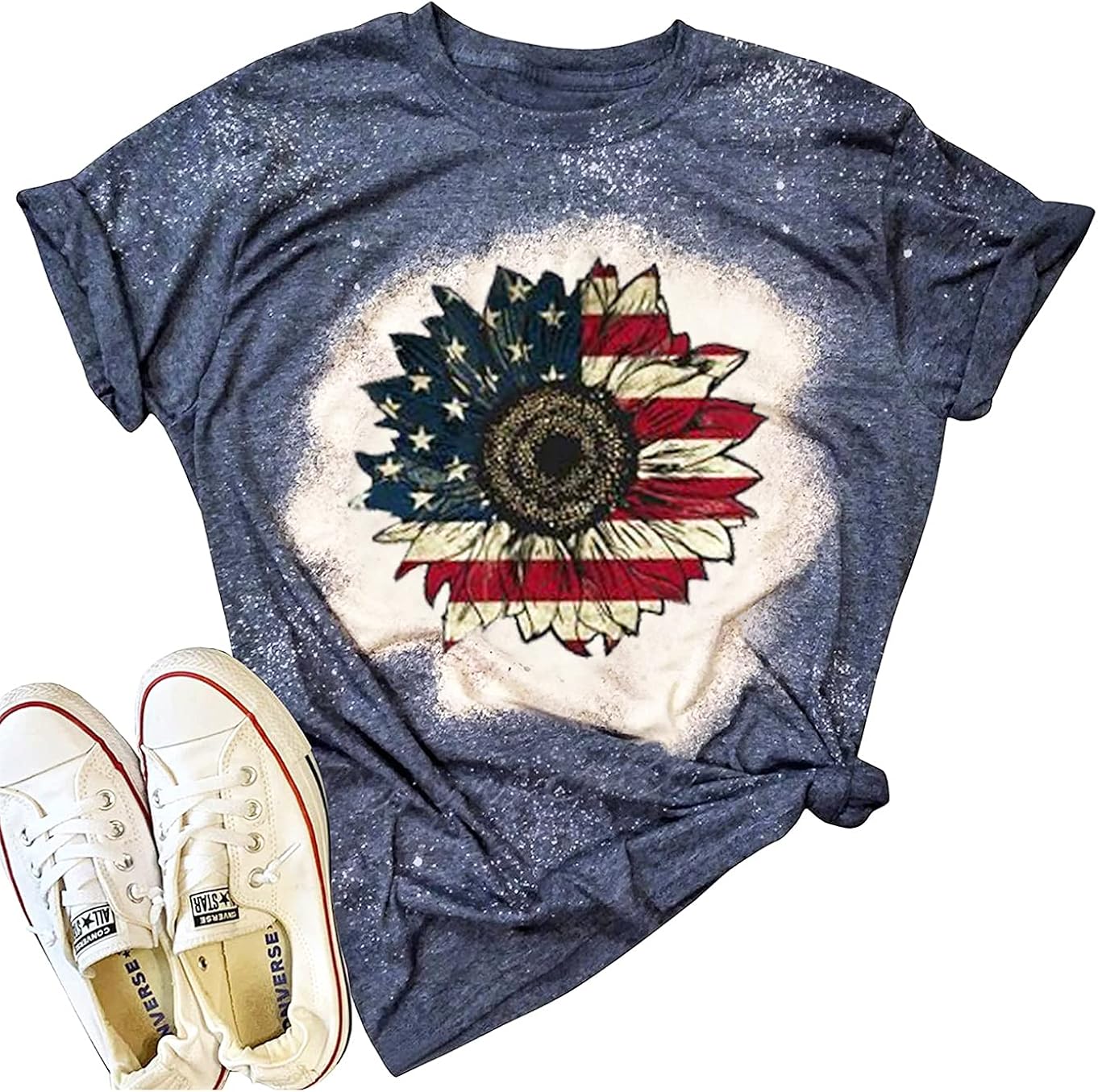 Buy American Flag Sunflower Tshirt 