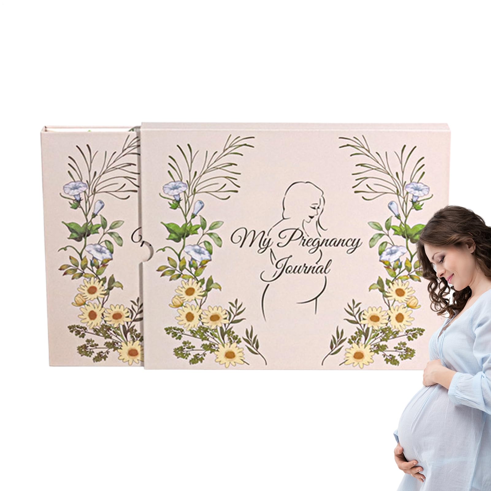 Diario della gravidanza e libro dei ricordi Copertina rigida, ricordo | Libro diario di gravidanza per la futura mamma per mamme, shower, compleanno, parto, maschiett