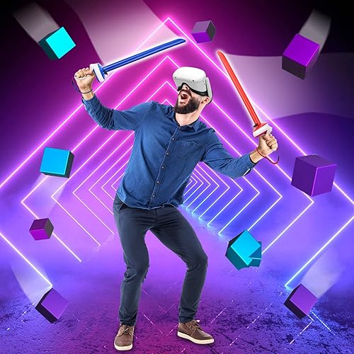 Miniatura 7 de Silicone Face Cover for Oculus Quest 2and Lens Cover with Beat Saber Handle Bundle