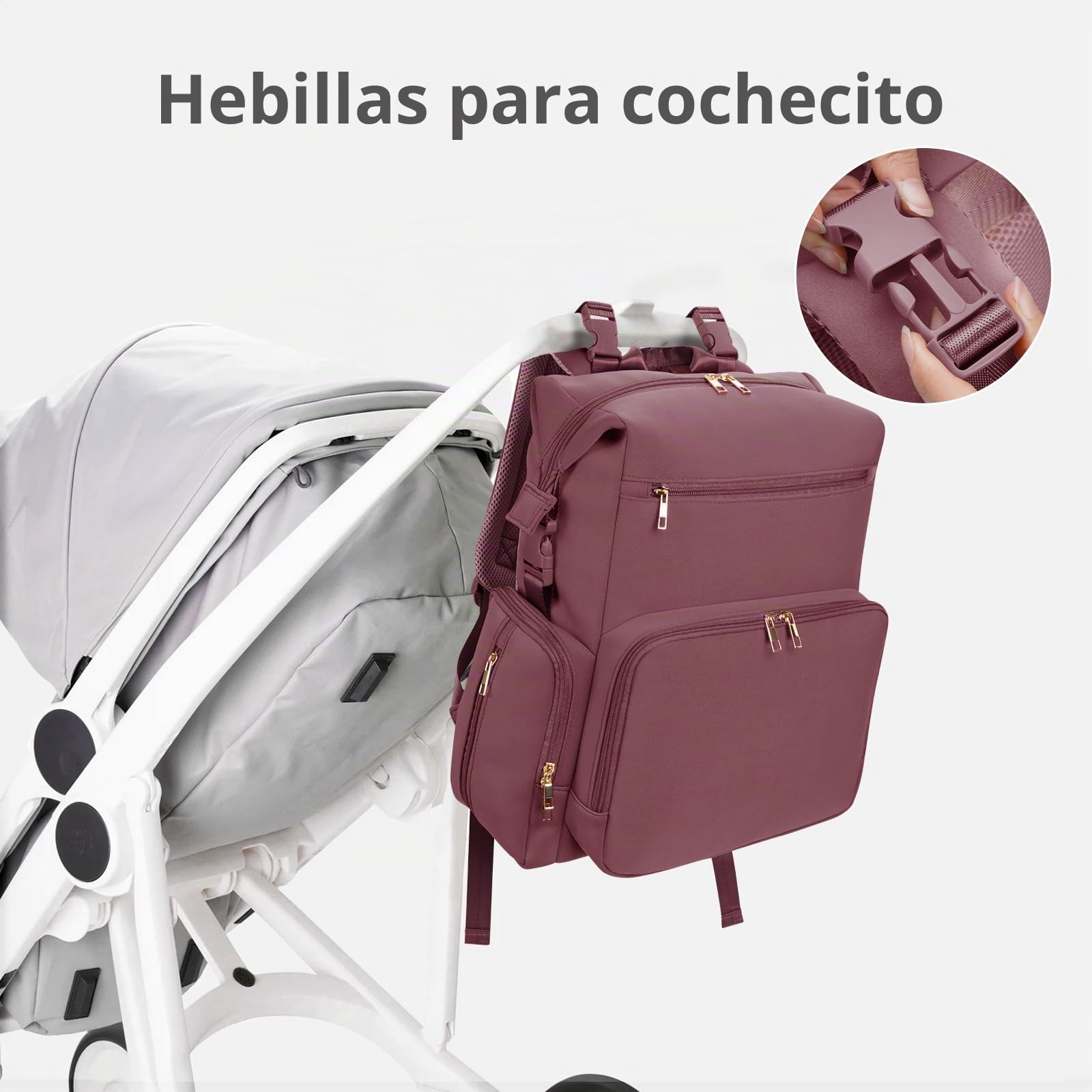 CEI-CEI Mochila Cambiador de Neopreno Impermeable, Gran Capacidad para Bebé Recién Nacido, Mochila de Viaje para Mamá y Papá con Bolsillos Térmicos y Cambiador Portátil Incluido