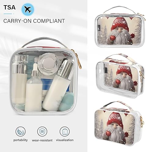 Miniatura 5 de Christmas Gnomes Clear Toiletry Bag for Traveling,2 Pack Makeup Cosmetic Bag with Zipper,Travel Bag for Toiletries,Travel Essentials 21214667