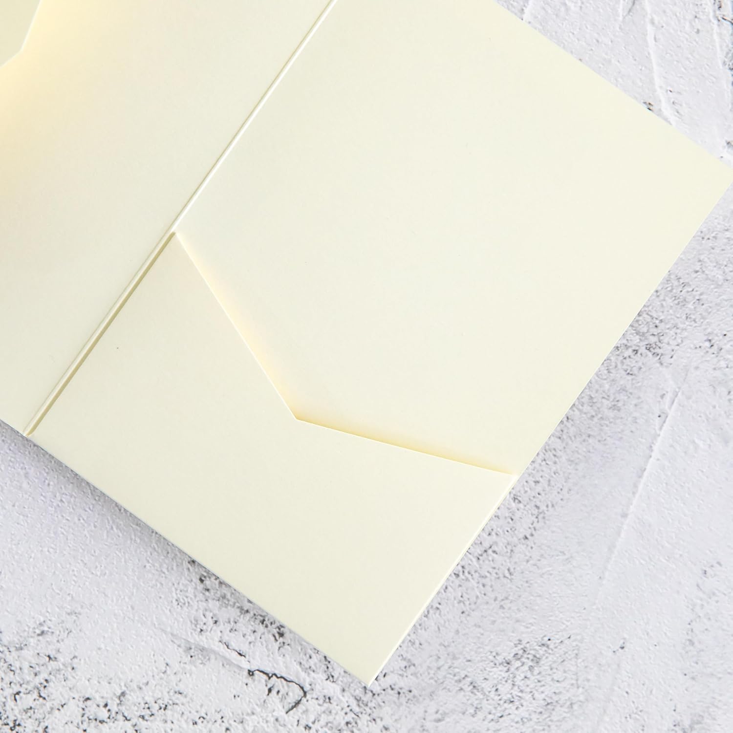 20Pcs 5.12x7.09 inch Tri-fold Wedding Invitation Cards for Quinceanera Bridal Shower Baby Shower Party Invite (Cream)