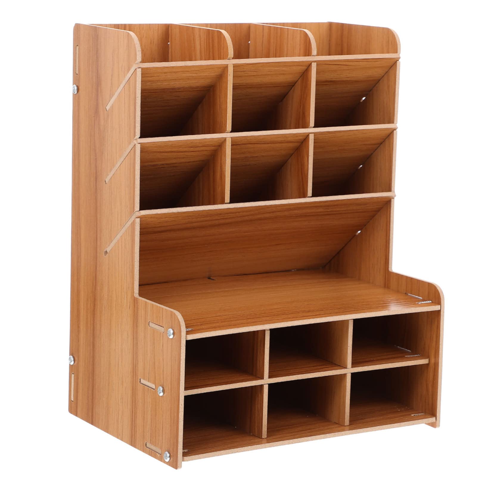 Caja Organizadora Resistente de Madera para Bolígrafos y Papelería y Fácil de Limpiar Diseño Sencillo y Limpio para Organizadores de Escritorio