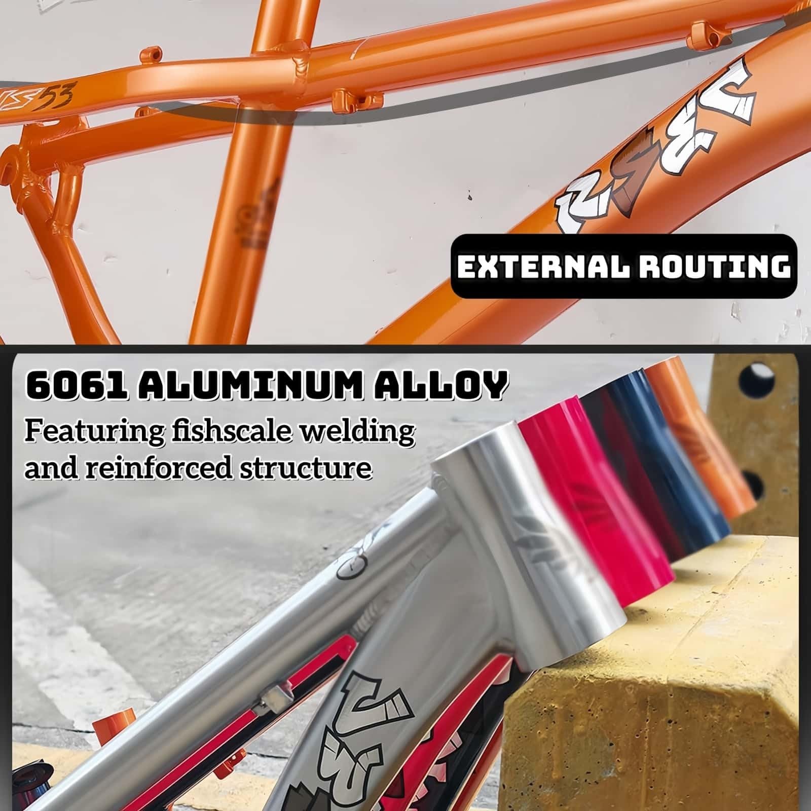 26/27,5Er Hardtail-Mountainbike-Rahmen XC/AM Aluminiumlegierung Fahrradrahmen 135 * 10 Mm Schnellspann-Scheibenbremse 14" Dirt Jump Bike Rahmen