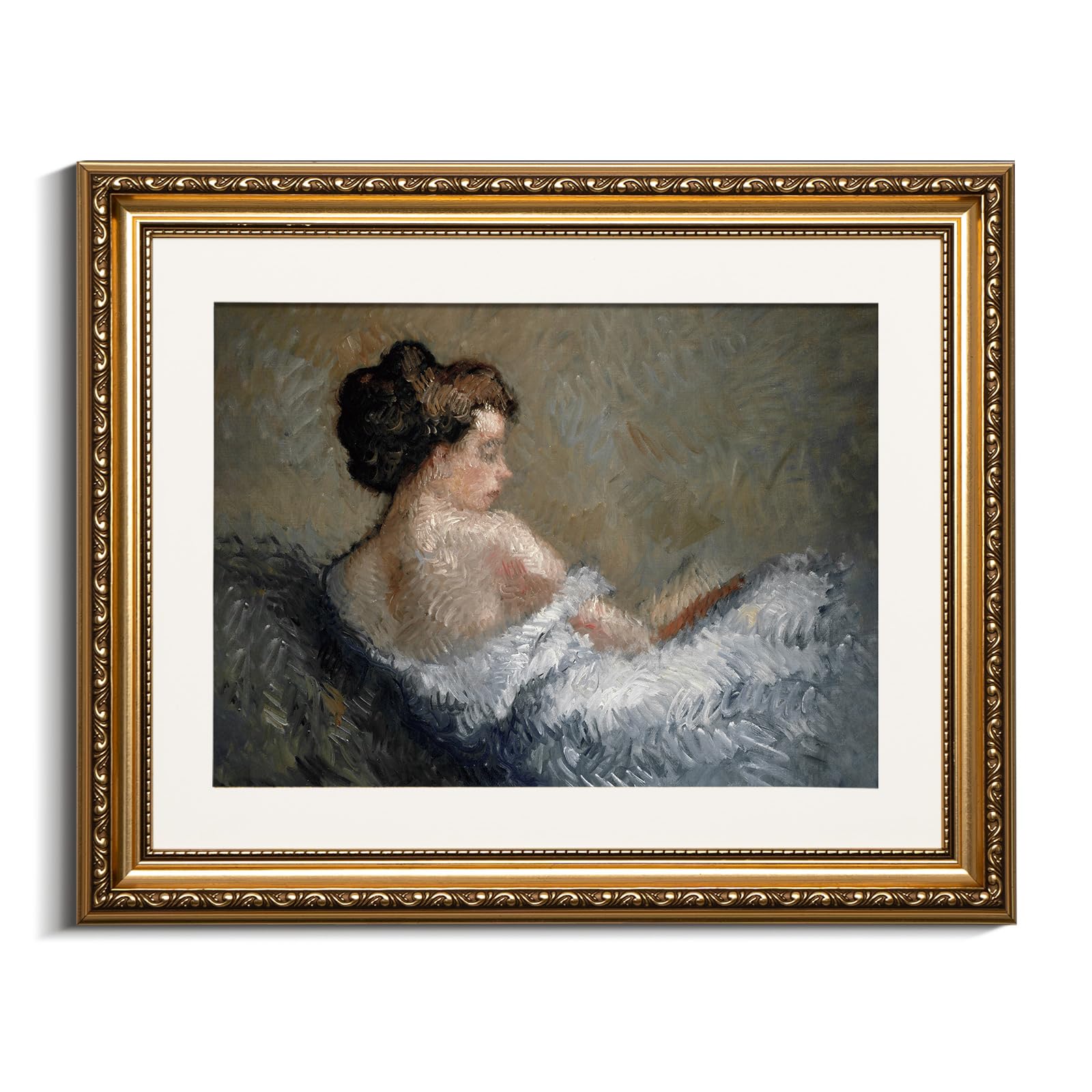 VIYYIEA Gold Framed Wall Art Canvas Print Home Decor Vintage Swan Decoration Grace Swan Art Painting Pictures Rustic Bathroom Wall Decor Animal Farmhouse Artwork for Living Room Bedroom Office 11x14in — view 82
