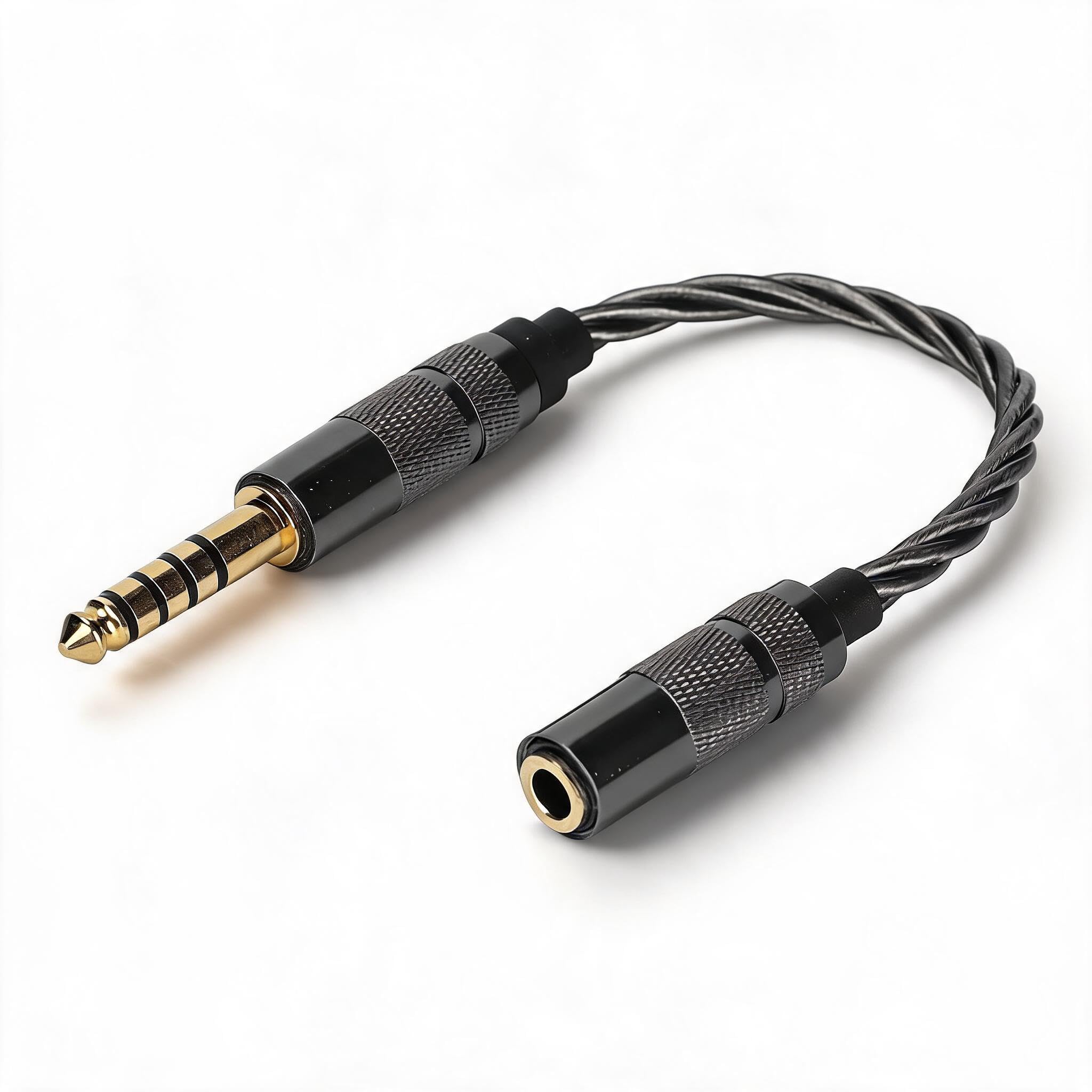 Amazon.com: Silver Plated Audio Adapter Cable 4.4mm Balanced Male