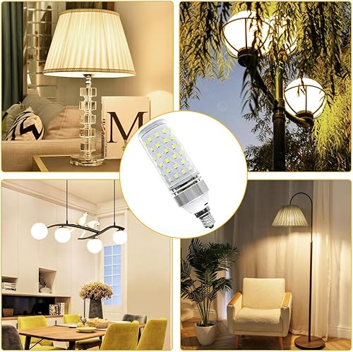 Miniatura 7 de Paquete de 6 bombillas LED E12, bombilla LED CRI80+ E12 de 16 W, bombillas blancas cálidas de 3000 K, equivalente a 1500 lm 120 W, bombillas LED de