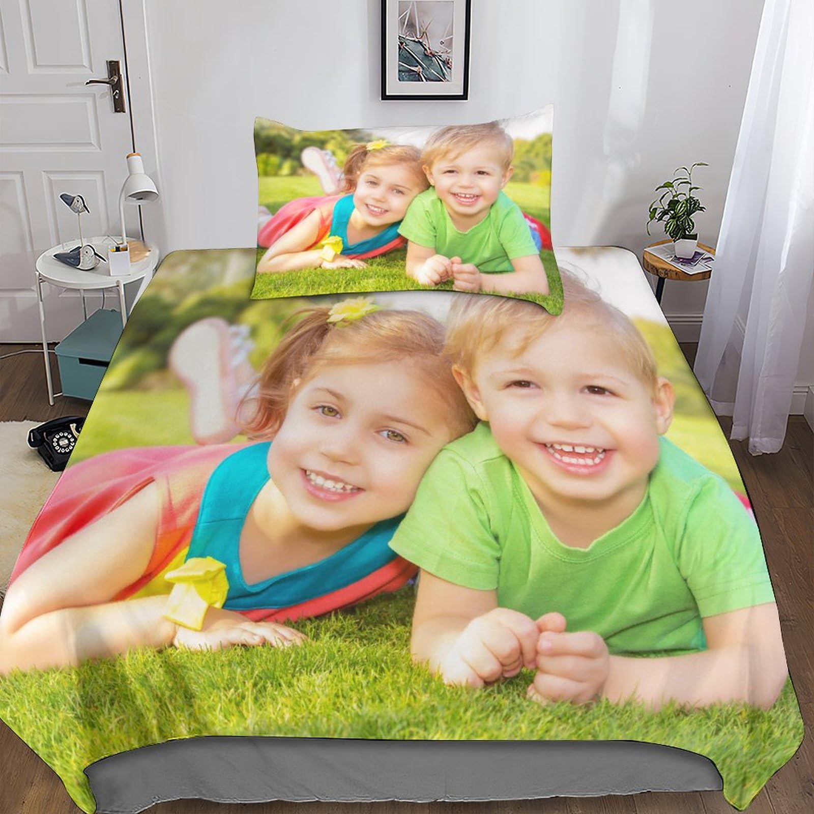 Housse de couette photo DIY pour décorer une chambre de garçon ou fille