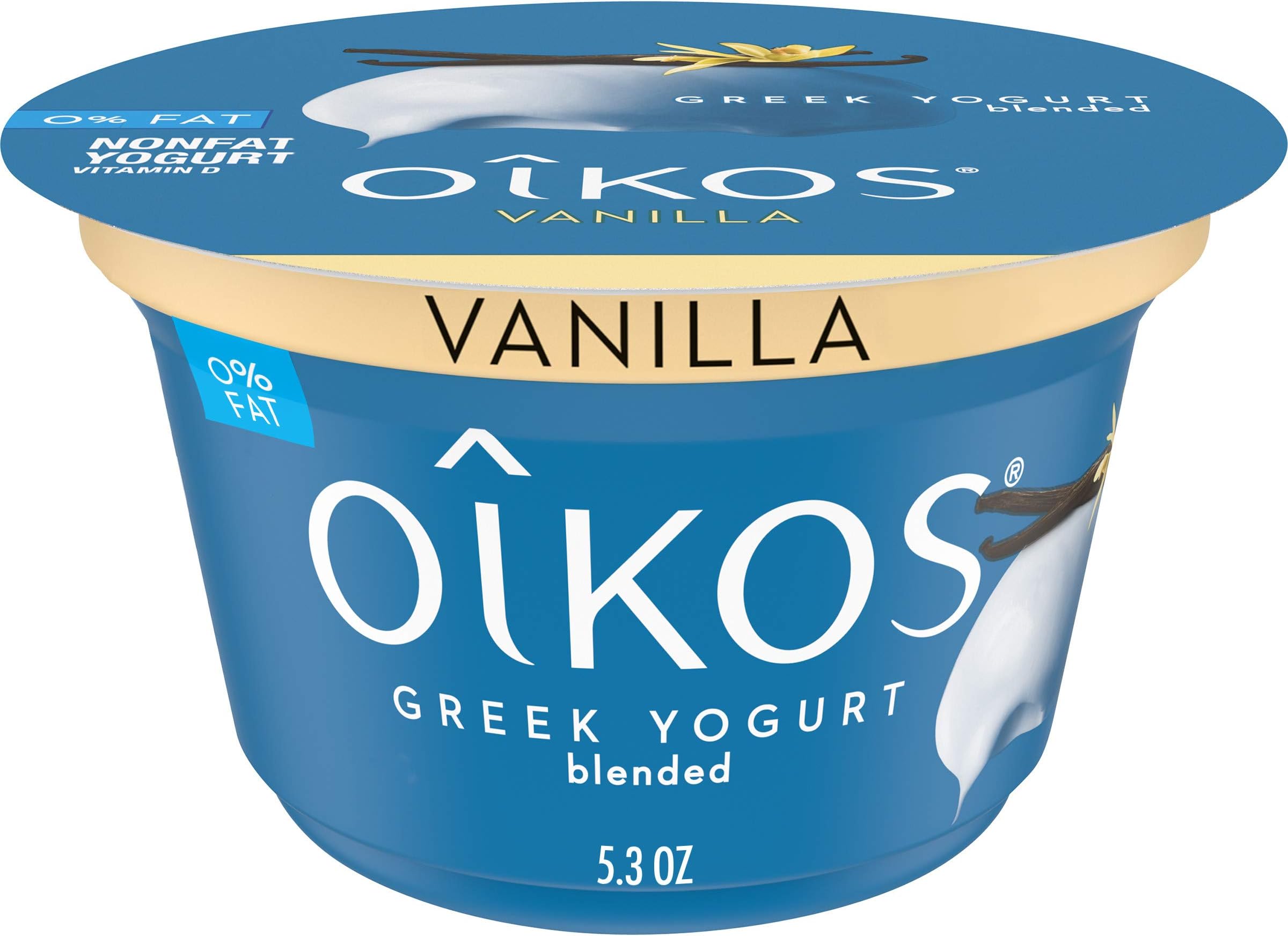 Oikos Greek Nonfat Yogurt, Vanilla, 5.3 oz.