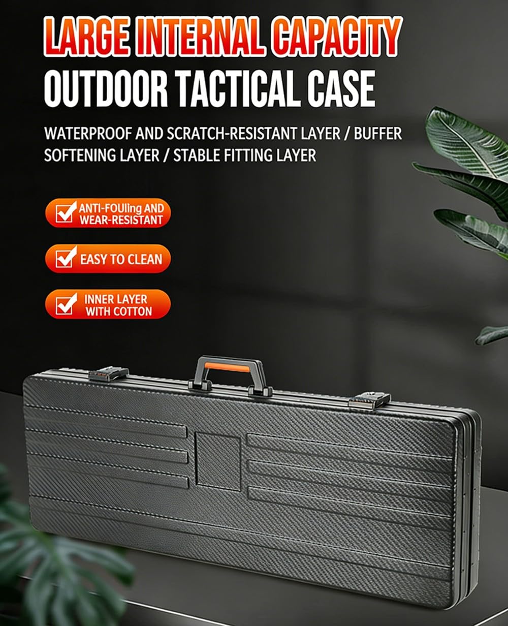 Valise De Transport Rigide, Étui De Protection Antichoc Étanche avec Cadre Aluminium Et Serrure à Combinaison, pour Armes De Chasse Accessoires Pêche Matériel Photographie Outils