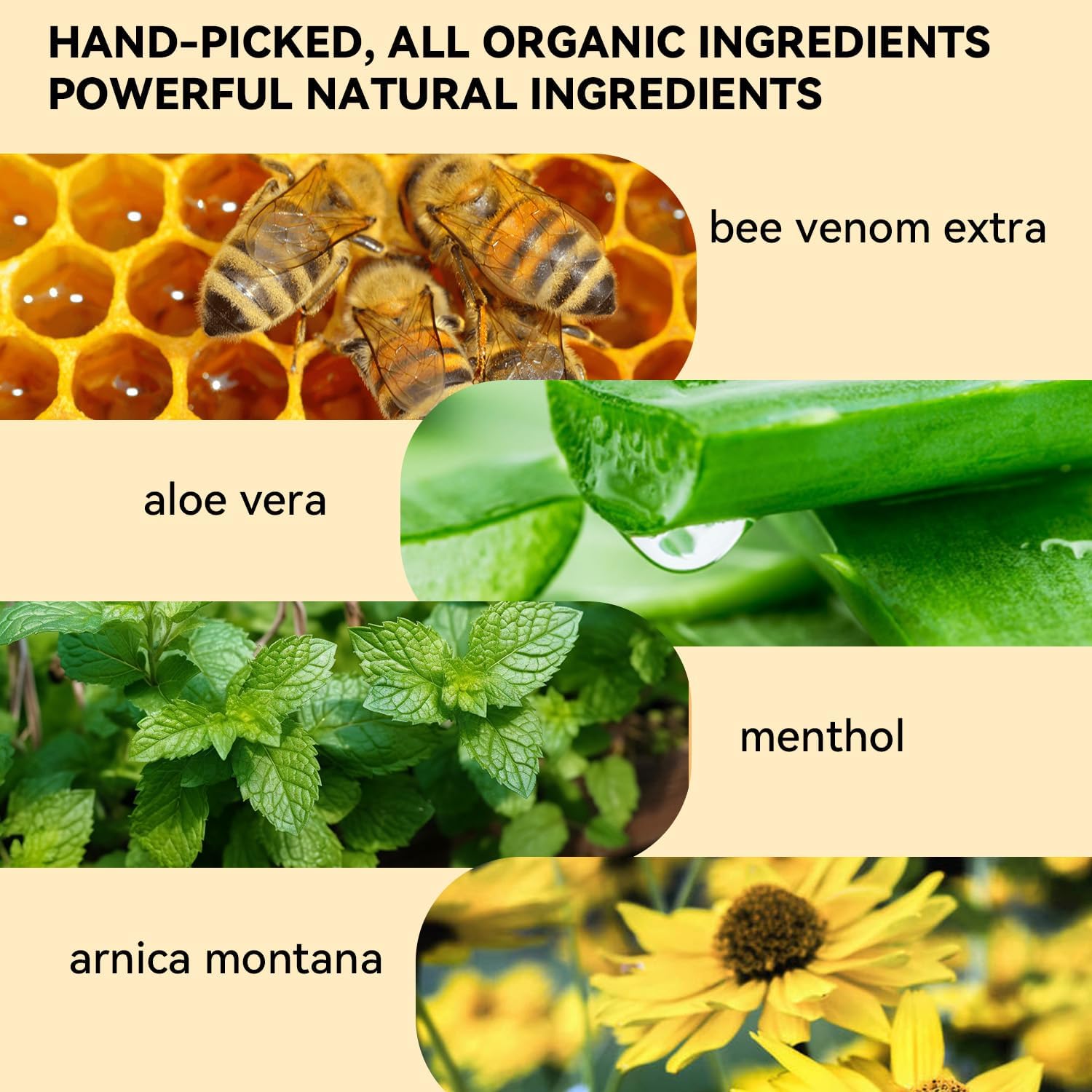 Bee Venom Cream, Joint & Muscle Soothing, Professional Bee Venom Joint Cream,Joint Gel - Specially for for Back, Neck, Hands, Knee