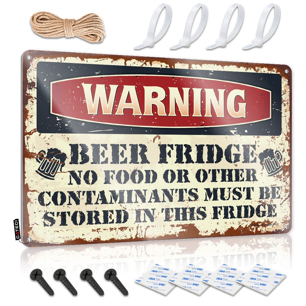 STWNVOITV Bar Metal Sign Decor Warning Beer Bridge Tin Sign Old Signs Metal Vintage Funny Signs Billiard(20X30CM)