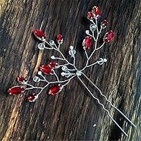 Vista 7 de Diamantes de imitación para coser, Choupee 130 piezas de piedras rojas para coser con base metálica y engaste de garra, formas mixtas, gemas