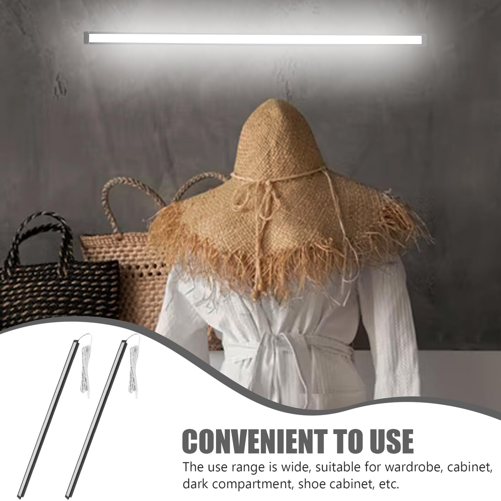 Lot de 2 Bandes LED Encastrables 40 Cm 12v Lumière Naturelle 4000k pour Éclairage sous Meuble la Cuisine et Armoire, Éclairage LED Armoires Rechargeable sans Transformateur,