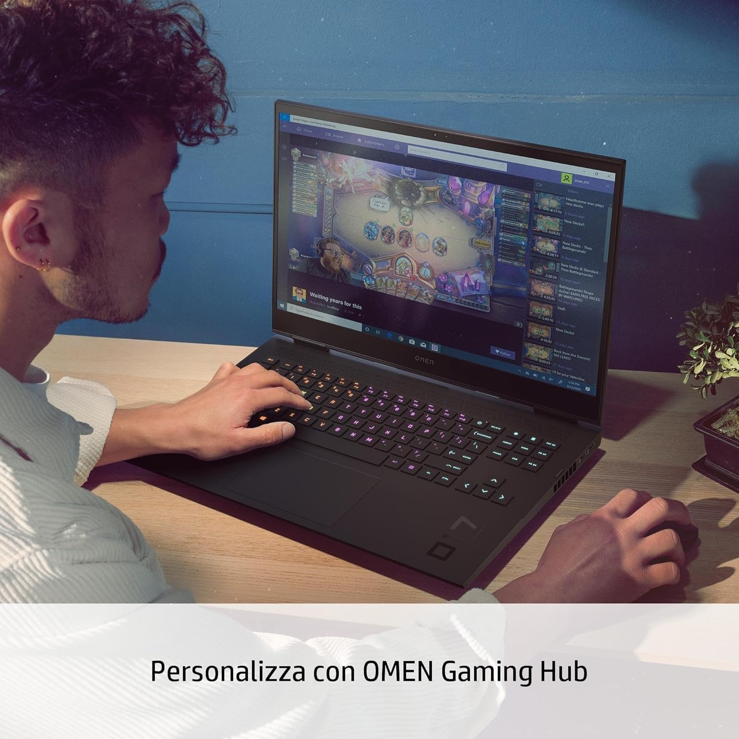 HP OMEN 17-ck1001sl, Intel Core i7-12700H, RAM 32GB DDR5 4800Hz, SSD PCIe NVMe da 1TB M.2, Grafica Nvidia RTX 3080Ti 16GB DDR6, Display 17,3" QHD 165Hz IPS, Wi-Fi 6, Windows 11, Nero