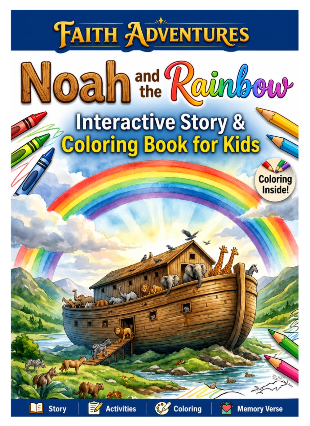 Noah & The Rainbow (Interactive Story & Coloring Book)