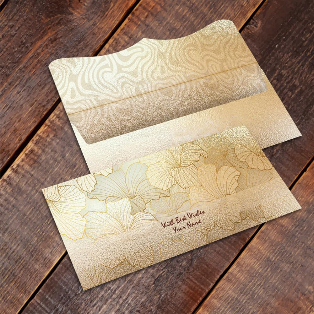 Brown Cloud Customised Shagun/Money/Gift Envelope/Lifafa printed on Pearl finish card with inside printing with Personalized Message/Name for festivals/events (SE IN 04)(Pack of 10)-image-37