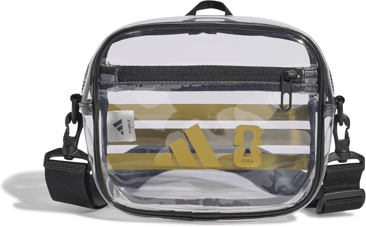 adidas Unisex-Adult World Cup Official Emblem Bag, Transparent/Black/Dark Football Gold, No Size