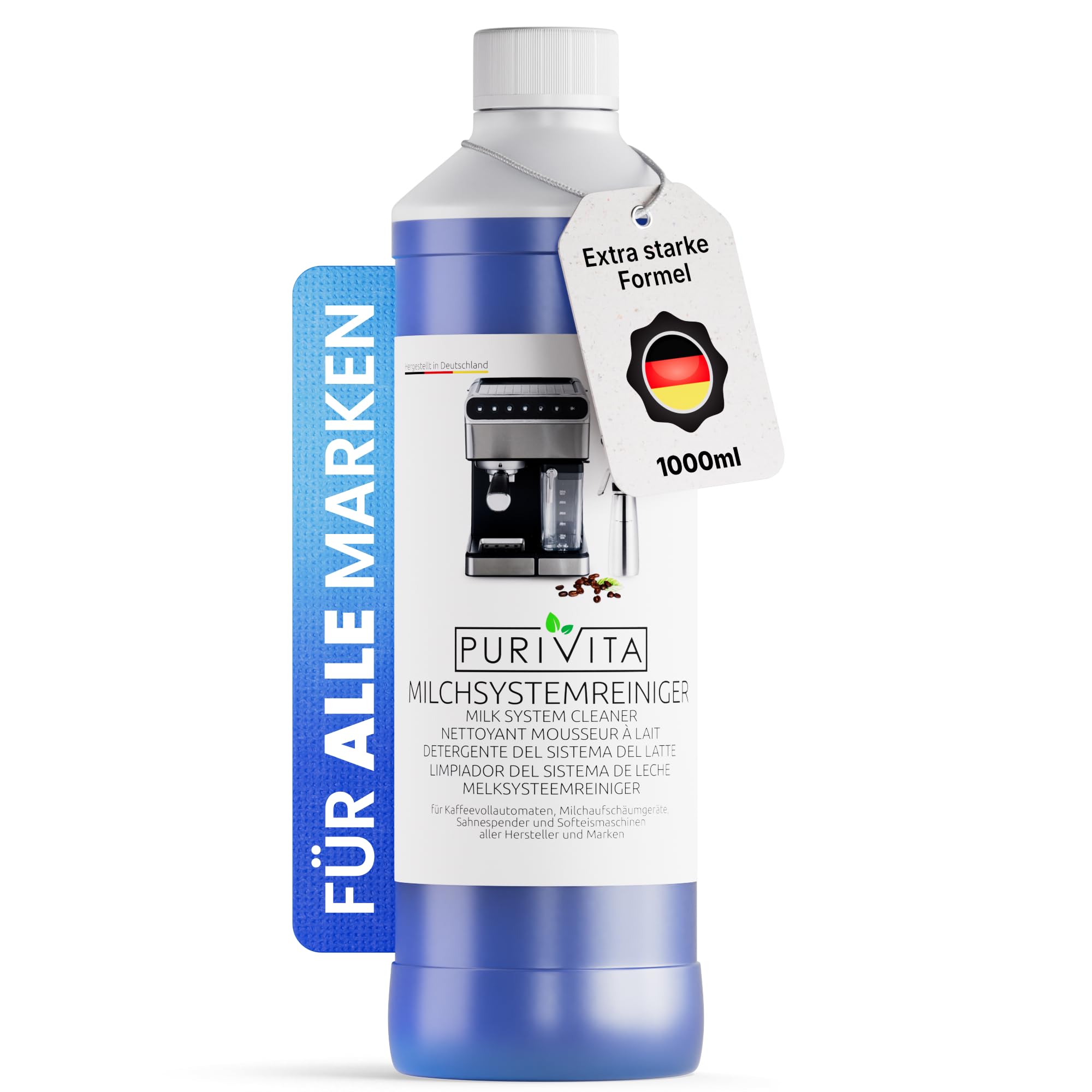 PURIVITA® Milchsystemreiniger Kaffeevollautomat Milchschaumreiniger, 1L