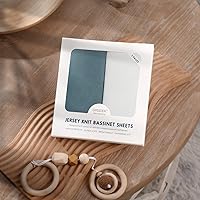 Vista 48 de Juego de 2 sábanas elásticas ultra suaves para moisés, ajuste universal para moisés, cesta de moisés, colchón rectangular ovalado, seguro y cómodo