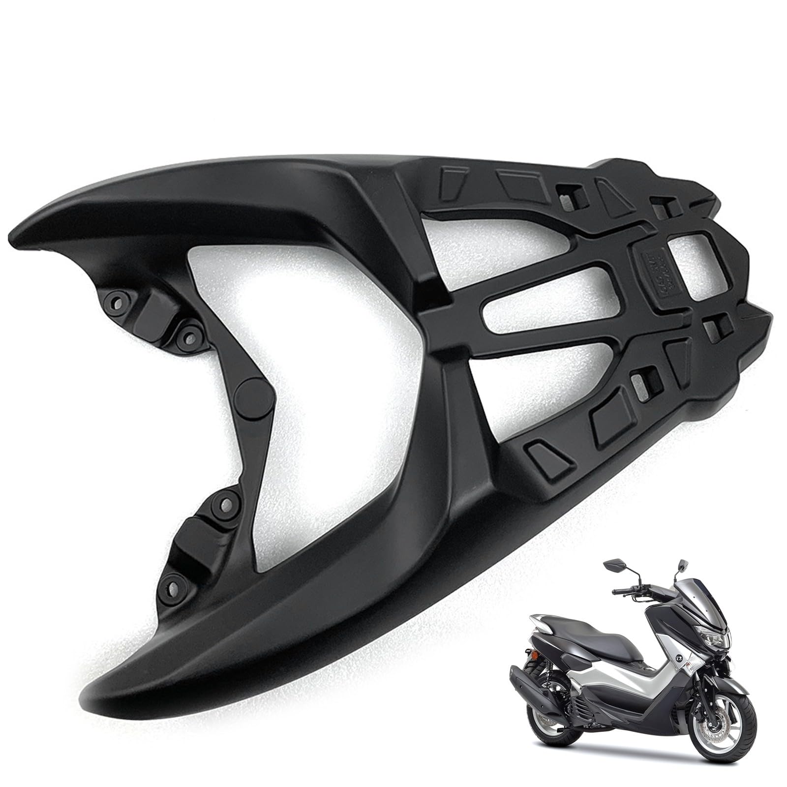 Compatible con Yamaha NMAX 155 2015-2024, Portaequipajes, Soporte Top Box, Estante, Accesorio Moto (20-24, Negro Mate)