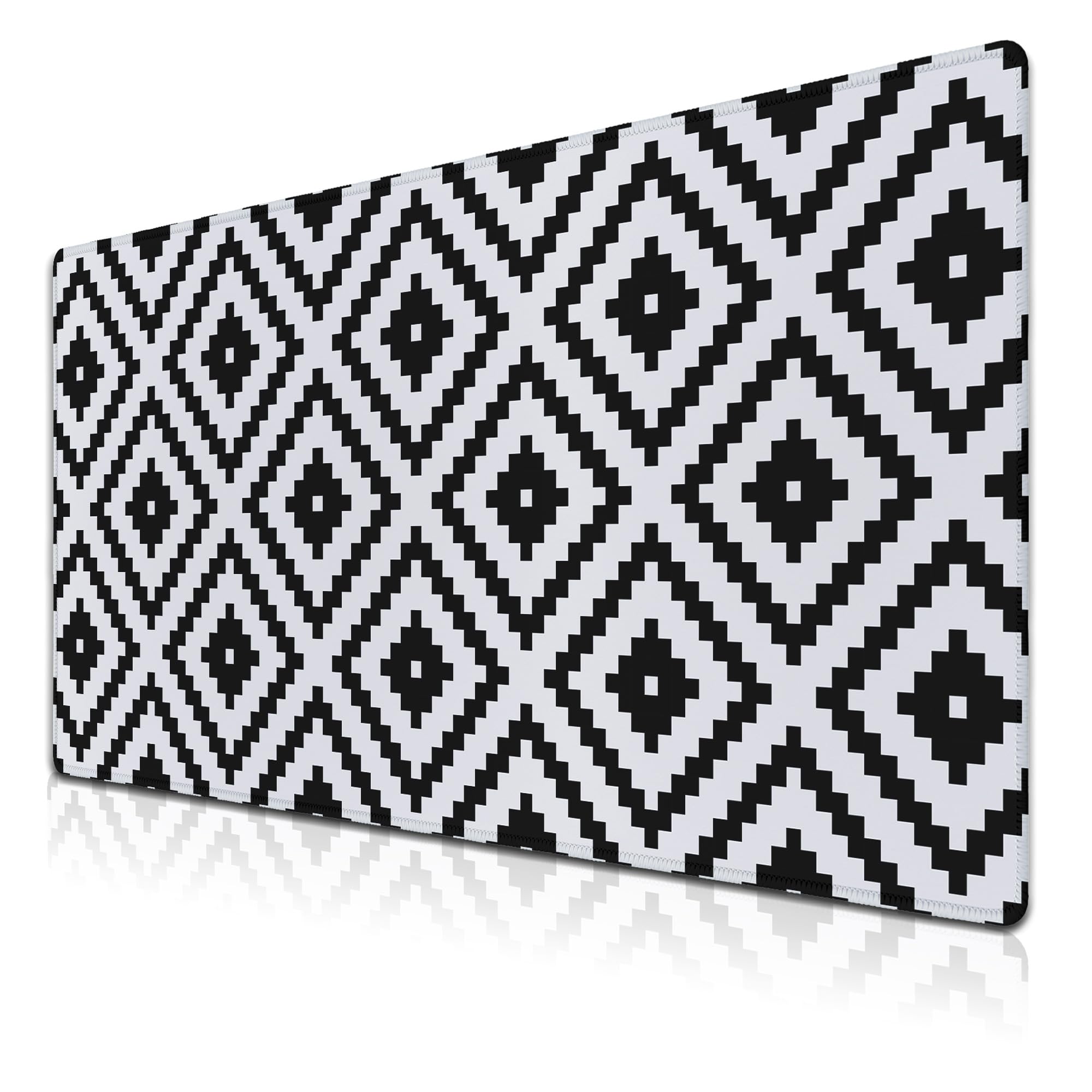 Samgula Large Mouse Pad Black and White XXL Mousepad Gaming Mouse Pads Computer Desk Mats Extra Large Desk Pad Non-Slip Rubber Base 35.4" X 15.7" for