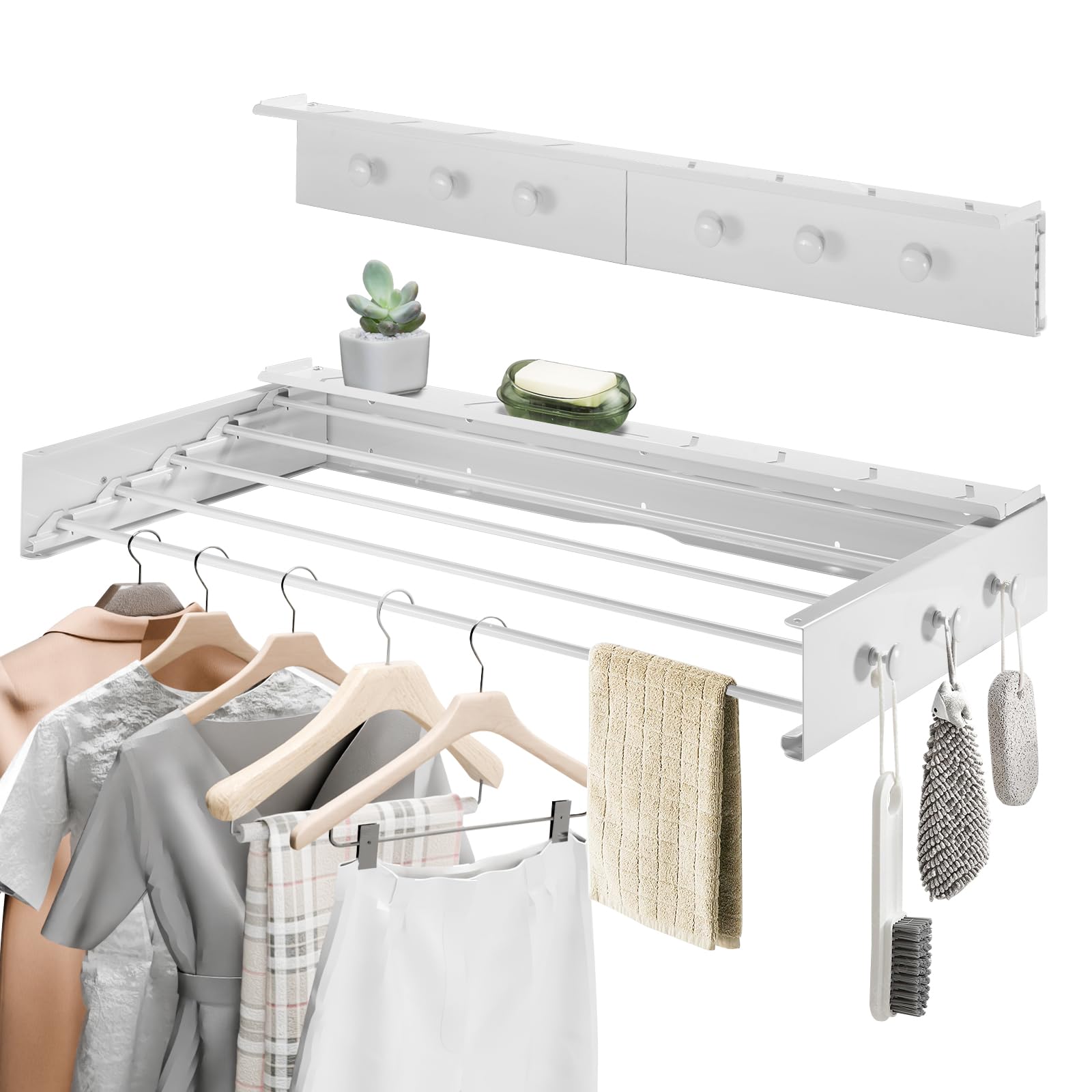 Wall Clothes Drying Rack Space Saving Wall Mounted Clothes Airer