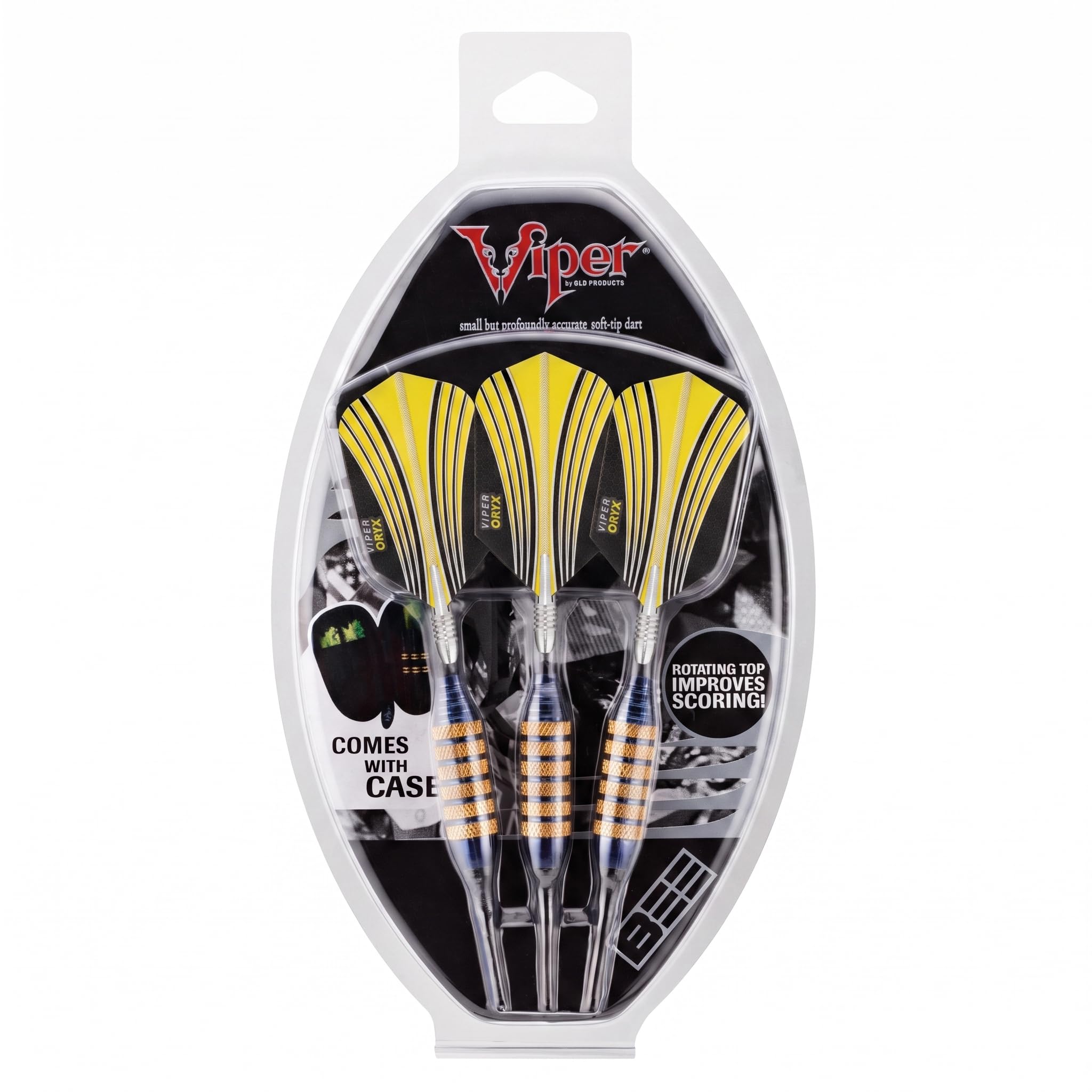 Viper Spinning Bee Dartpfeile mit weicher Spitze, mit Casemaster-Aufbewahrungs-/Reiseetui, 16 g