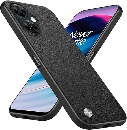 for OnePlus Nord N30 5G Case, Anti-Slip Anti-Fingerprint Matte Faux Leather Textured, Camera Full Protector, Slim Soft TPU Shockproof Durable Drop Protection Cover for OnePlus Nord N30 Black