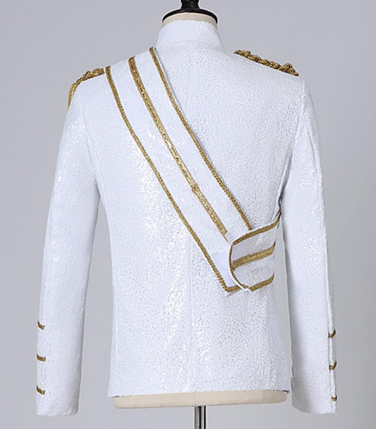 Mens Sequins Blazer Luxury Jacket Costumes Nightclub Bar Dress - Image 5
