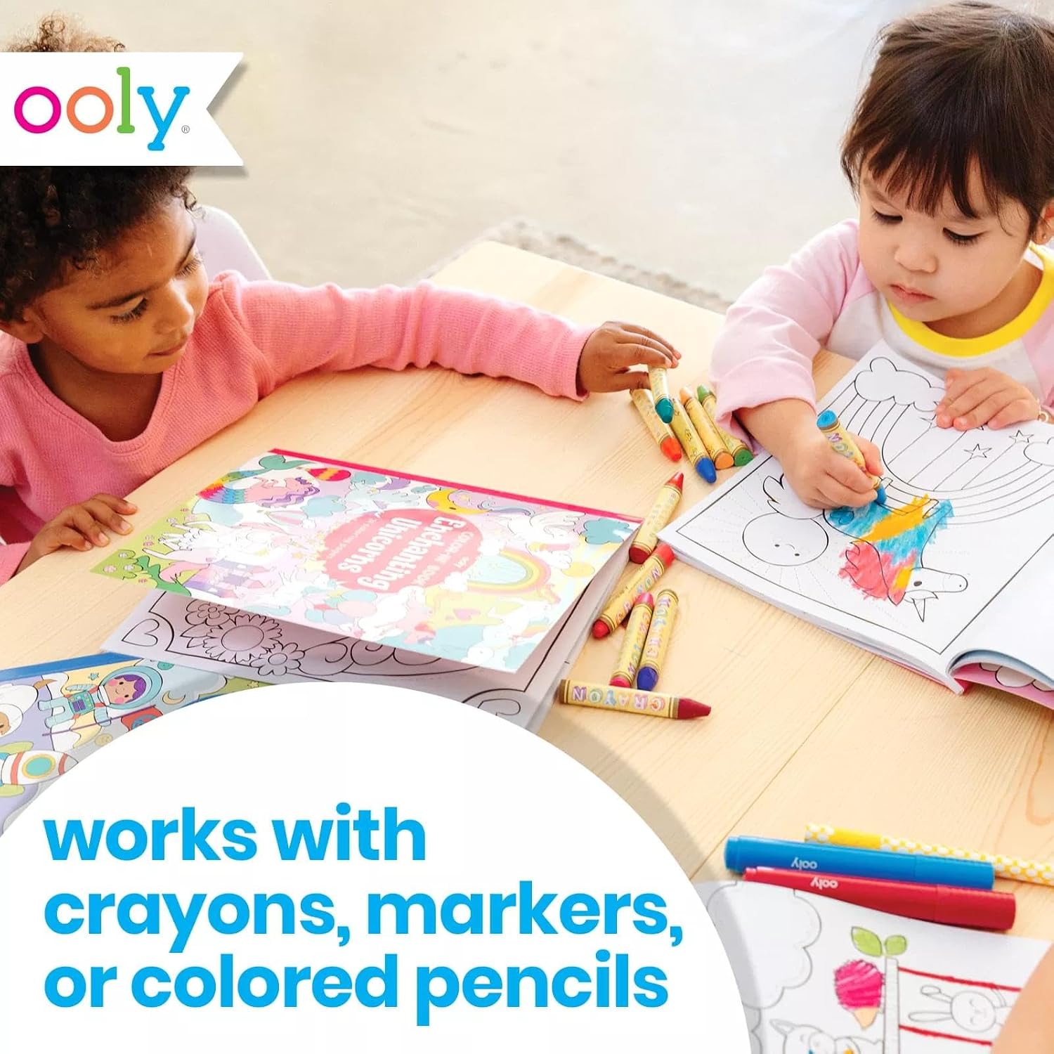 Ooly Little Cozy Critters Coloring Book for Kids - 31 Perforated Woodland Animal Coloring Pages, Cute Critters, Frameable 8x10, Ages 3+
