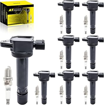 Set of 8 UF574 Ignition Coil Pack & Iridium Spark Plug Compatible with Volvo 2007 2008 2009 2010 S80 2005 2006 2007 2008 2009 2010 2011 Volvo SC90 V8 4.4L Replaces# 8687939 2505310768